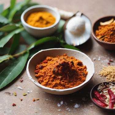 Several coconuts with rough, brown husks are piled closely together. A container of Forager Project Dairy-free Cashewgurt Coconut Yogurt alternative is placed in front, prominently displaying its label and branding.