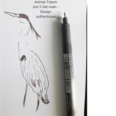 illustration animal totem faite main
