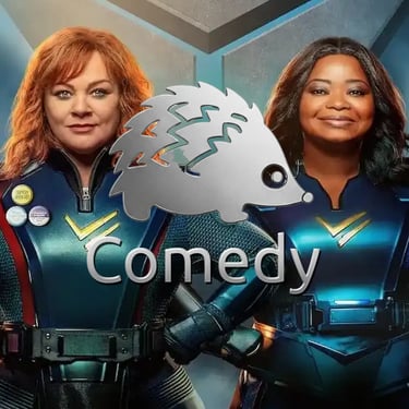 a woman in a blue suit and a man in a suit and tie