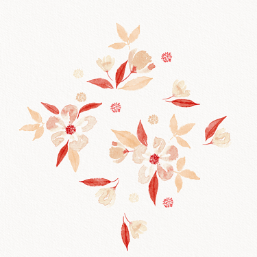 a flower pattern tile of flowers and leaves