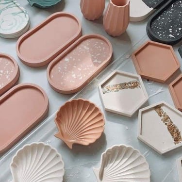 Plateau en résine Jesmonite