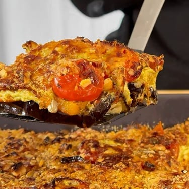 Vegetarian recipe for baked vegetables casserole