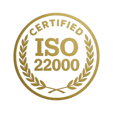 ISO 22000 CERTIFIED BADGE OF GOLDEN SHILAJIT CERTIFIED