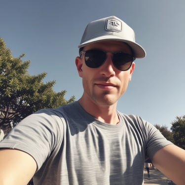 A satisfied customer admiring their new artwork.