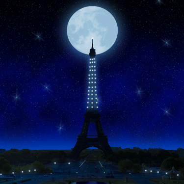 matte painting, photo bash, digital work in photoshop. France Eiffel tower