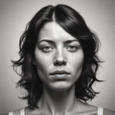 woman wearing black crew-neck shirt