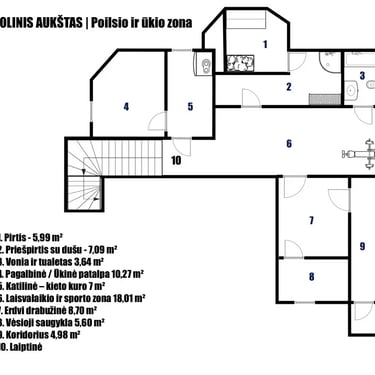 COKOLINIS AUKŠTAS - Poilsio ir ūkio zona
