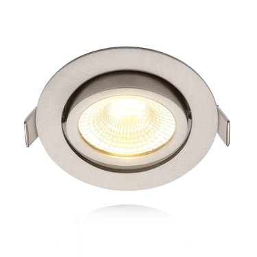 nikkel gekleurde 6W kantelbaar, 3 lichtkleuren IP 65