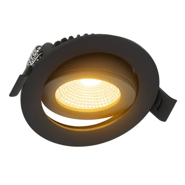 zwarte 6W kantelbaar, 3 lichtkleuren IP 65