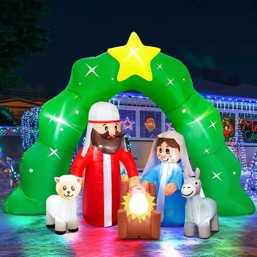 outdoor inflatable Holy Family display
