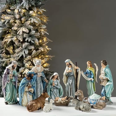 Traditional Nativity figures