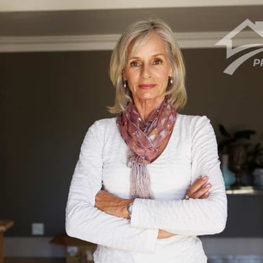 a woman in a white shirt and scarf