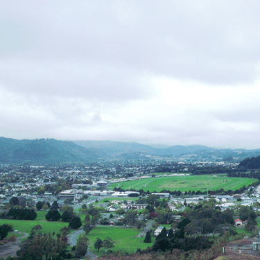 Upper Hutt, view towards city centre.