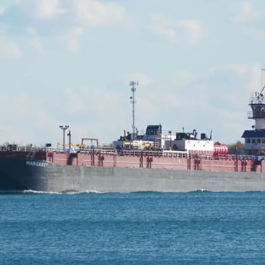 Great Lakes tugboat Albert pushing barge Margaret.