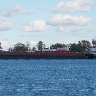 A side view of Articulated tug barge Albert & Margaret.