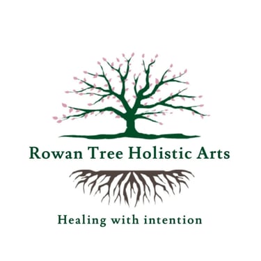 logo - a tree with the words Rowan Tree Holistic Arts