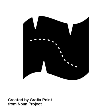 Icon of a map on an AI strategy and AI tools website