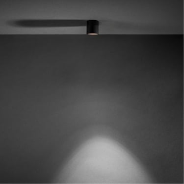 Foco de superficie MINI LOB rectangular negro, para iluminación puntual discreta
