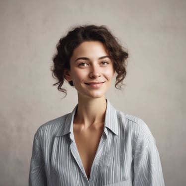 woman wearing black crew-neck shirt