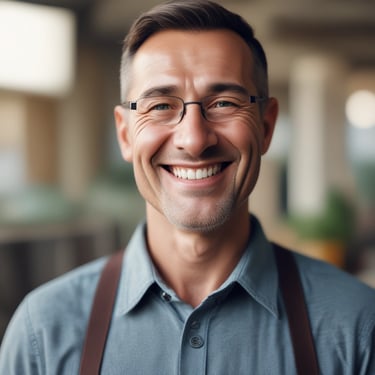 man standing near balcony