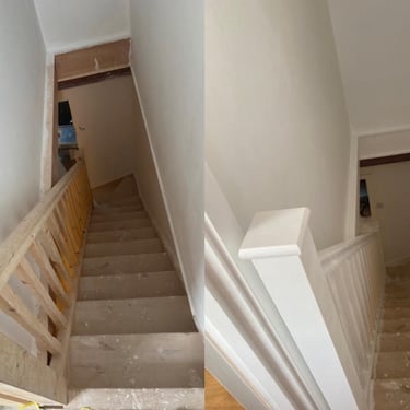 Photo of painted and decorated stairway in Bristol