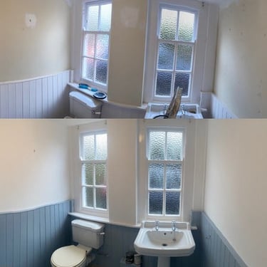 Photo of redecorated bathroom