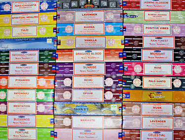 incense sticks peaceful leaves