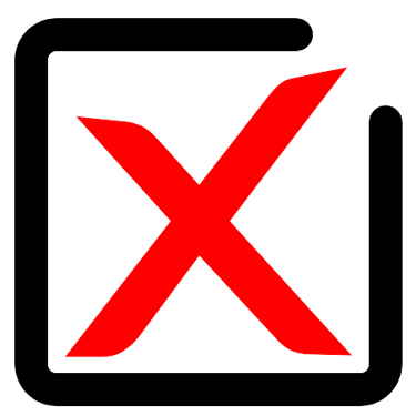 um "x" vermelho, que indica uma dor do usuário