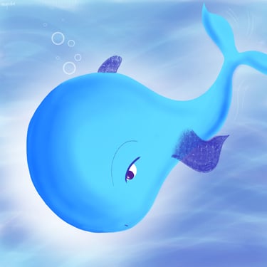 illustration baleine Kujira conte enfant animal marin