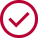 A red checkmark icon inside a circle on a black background representing completion or approval.