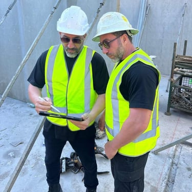 Tony & George Eleter on the Construction ite