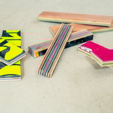 Recycle skateboard wood handle