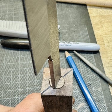 Japanese handle blade tang insert technique