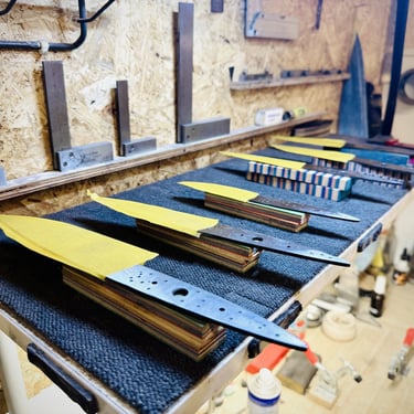 Knife making a many blades wip