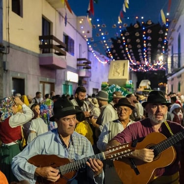 mogan-romeria-ofrenda-san-antonio-junio-2025, gente disfrytando de la fiesta 