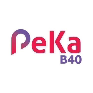 Official PeKa B40 logo featuring pink and purple gradient text for the healthcare protection scheme.