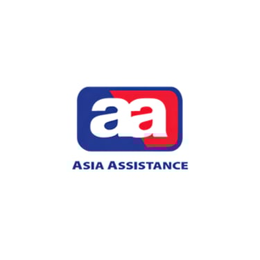 Asia Assistance company logo featuring blue and red lowercase aa letters on a white background.