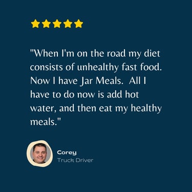 testimonial using freeze dried food in jar meals to eat healthier