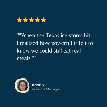 testimonial texas ice cooked with freeze dried food for real meals