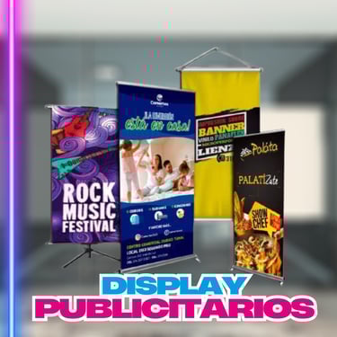 Arañitas y roll up publicitarios