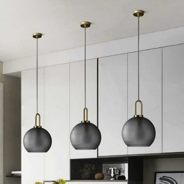 MNK-012 Frosted glass ball pendant light with led bulbs