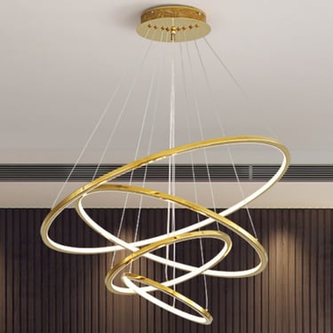 MNK-N345-2 Gold rings led pendant light super slim
