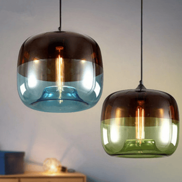 MNK-PD069 Colored two-tone glass retro lighting