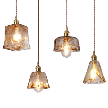 MNK-PD62 Irregular shaped glass art chandelier