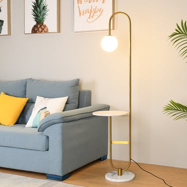 MNK-FL163 Industrial Iron Creative Shelf 1-Light Standing Floor Lamp