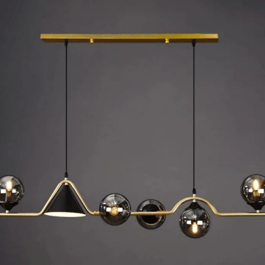 MNK-PD049 smoky glass balls combinated high quality meals chandeliers