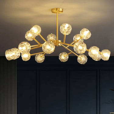 MNK-PD044 Multi-head E27 crystal led pendant light