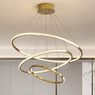 MNK-N345-3 bling bling crystal outter cover gold color pendant light with leds