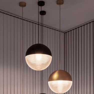 MNK-PD063 half anti-glare acrylic lampshade ball chandelier led