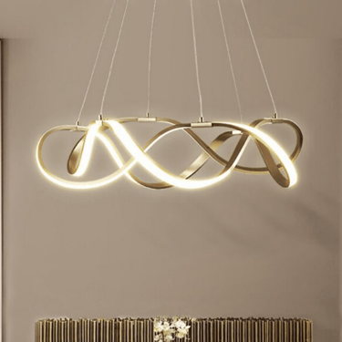 MNK- A6015 Light luxury gold-plated silicone lampshade led pendant light